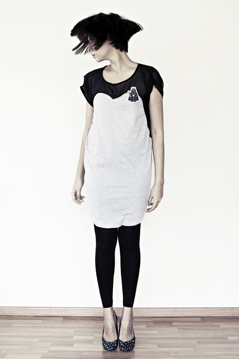 May the force be with you. 

Darth Vader pinned on Vero Moda sheer back jersey top.