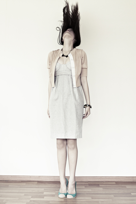 DAY Birger et Mikkelsen cardigan with Full Circle bustier dress.

Complete with Tatty Devine mini frogging necklace
