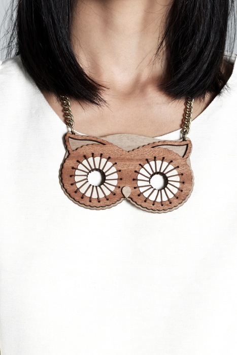 Hoot hoot... Tatty Devine Wooden Owl necklace