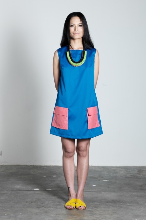 "School Girl" dress by nana & bird with Jennifer Loiselle necklace